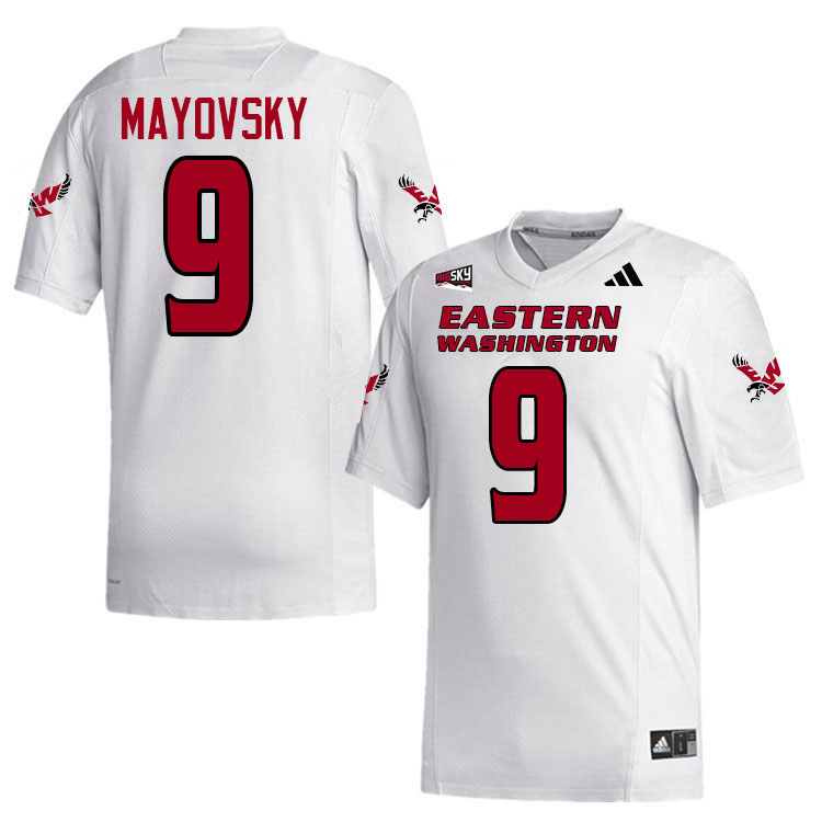 Eastern Washington Eagles #9 Myles Mayovsky College Football Jerseys,Uniforms Stitched-White